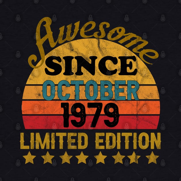 Awesome Since October 1979 42 Year Old 42th Birthday gift T-Shirt by yalp.play